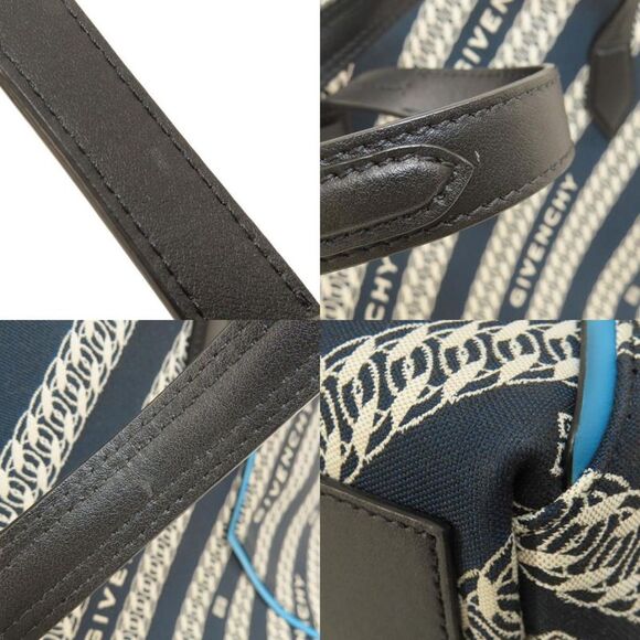 Givenchy Shoulder Bag Navy Canvas Tote Bag (Pre-Owned) - Picture 9 of 11